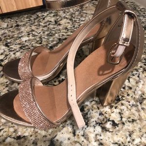 Rose Gold Shimmer Heels